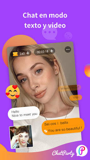 Chatparty-  Video chat en vivo y conocer amigos screenshot 4