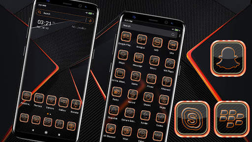 Orange Light Launcher Theme screenshot 1