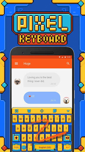 Pixel Emoji Keyboard Theme screenshot 4