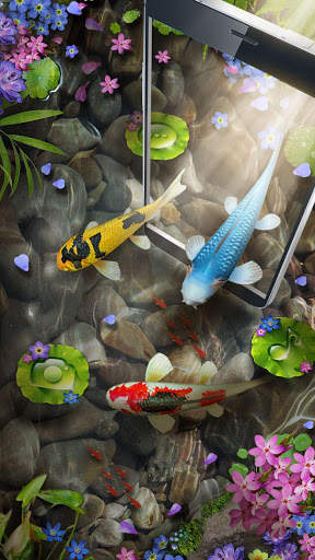 Koi Fish Theme & Lively 3D Ripple Effect screenshot 1
