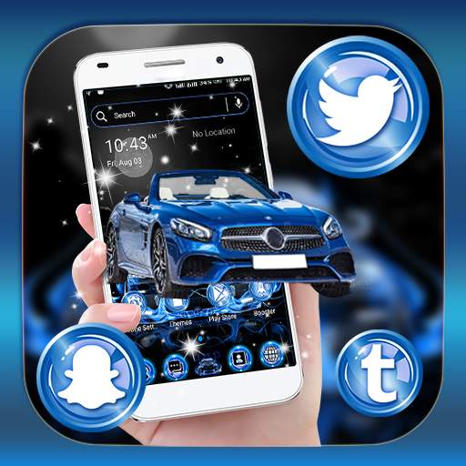 Blue Car Launcher Theme 3.4
