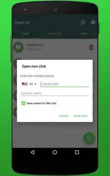 Open Chat In - Direct chat (click to chat) - Free screenshot 2