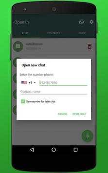 Open Chat In - Direct chat (click to chat) - Free screenshot 2