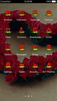 Roses Heart Theme C Launcher screenshot 2