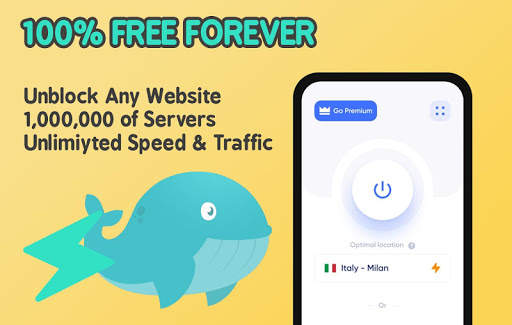 Free VPN Whale Unlimited Secure Hotspot VPN Proxy screenshot 1
