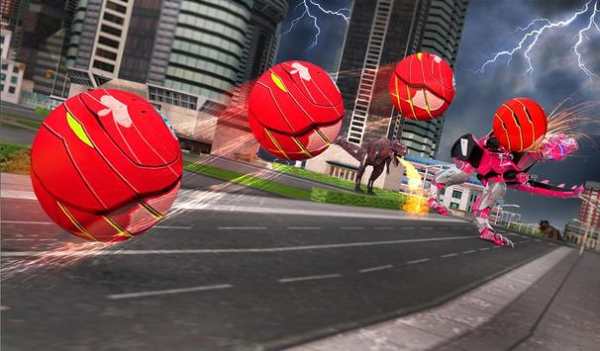 US Police Ball Robot Transform VS Wild Dino Attack screenshot 13
