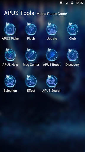 Blue Butterfly-APUS Launcher stylish theme screenshot 4