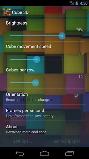 Cube 3D: Live Wallpaper screenshot 3