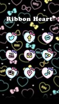 Cute wallpaper★Ribbon Heart screenshot 3