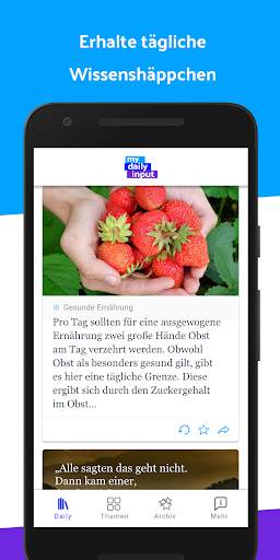 My Daily Input - Deine App für neues Wissen screenshot 1