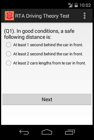 RTA Theory Test screenshot 2