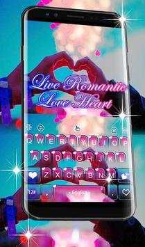 Live 3D Romantic Love Heart Keyboard Theme screenshot 1