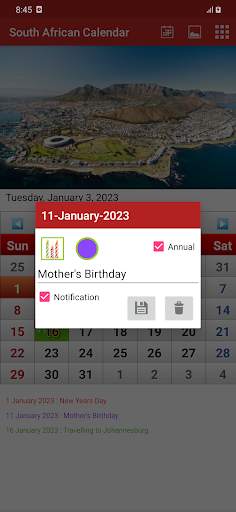 South African Calendar screenshot 2
