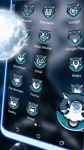 Moon Wolf Launcher Theme screenshot 2
