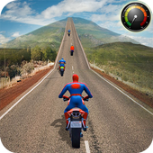 Superhero Bike Racing 2018: Moto Traffic Rider icon