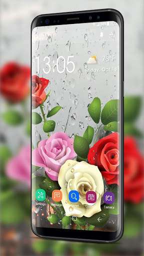 Rose Live Wallpaper with Waterdrops screenshot 2