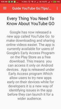 Guide YouTube Go Tips Tricks screenshot 2