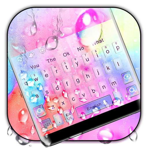 Colorful Water Drop Keyboard Theme 10001004