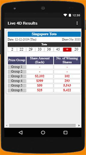 Live 4D Results screenshot 13