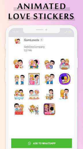 Animated love Stickers for WhatsApp 2021 screenshot 2