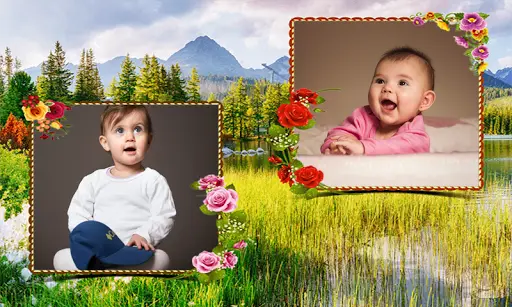 Beautiful Garden Double Photo Frame Application 23 تصوير الشاشة