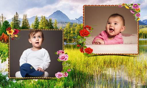 Beautiful Garden Double Photo Frame Application screenshot 23