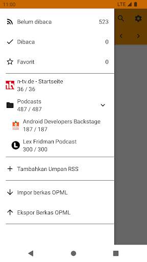 Pembaca RSS Offline screenshot 1