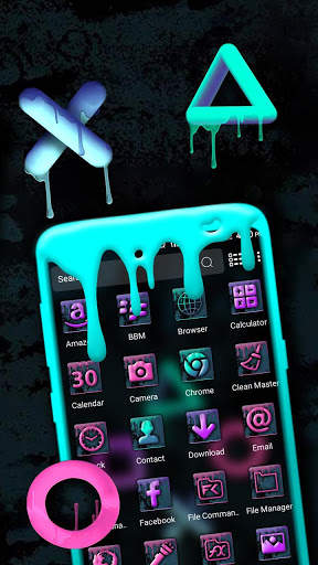 Neon Paint Launcher Theme screenshot 2