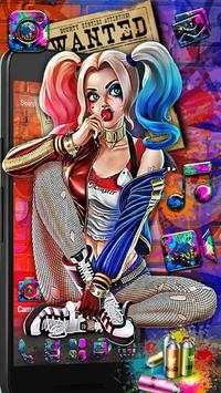 Joker Graffiti Sexy Girl Launcher Theme screenshot 1
