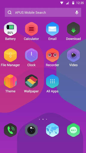 Hexagonal-APUS tema Lançador screenshot 2