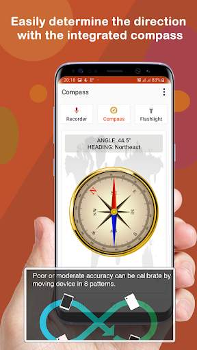 Voice Recorder - Compass - Flashlight (3 in 1) screenshot 4