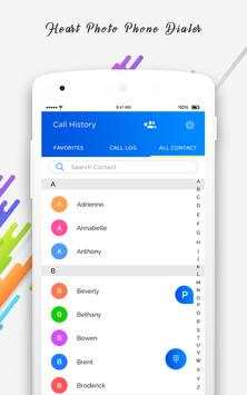 Heart Photo Phone Dialer 1 تصوير الشاشة