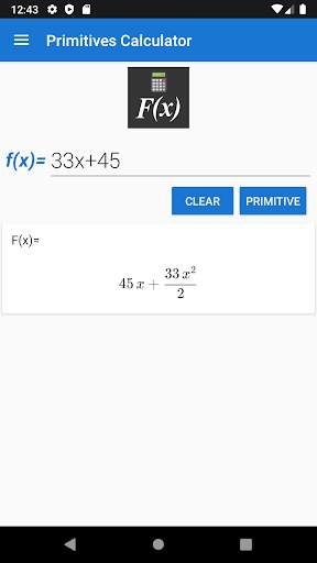 Primitives / Antiderivatives Calculator screenshot 2