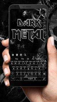 Dark Black Metal Keyboard Theme screenshot 1