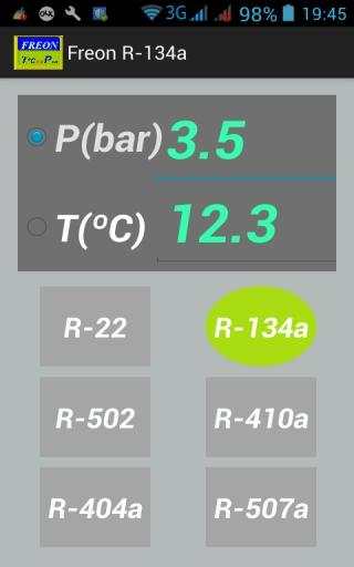 The freon parameters parity screenshot 3