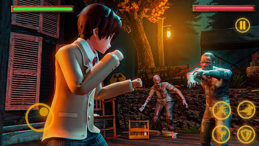 Anime Boy Zombie Fighting Game screenshot 1
