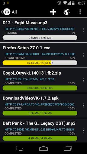 Loader Droid download manager screenshot 3