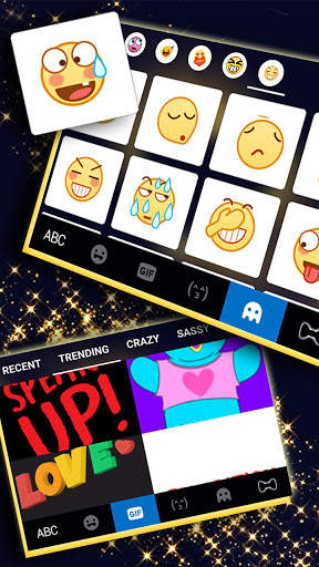 Black Gold Heart Keyboard Theme screenshot 5
