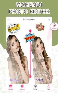 Mahndi Photo Editor : Eid Mehndi Tattoo Editor screenshot 1