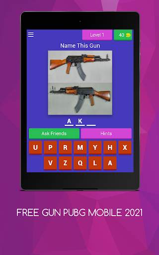 Guess the gun in pubg mobile FREE GUN  2021 screenshot 8