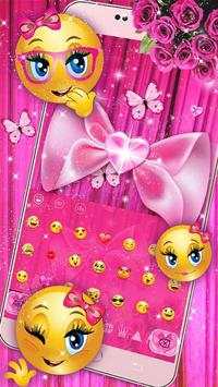 Pink Bowknot Glitter Keyboard screenshot 2