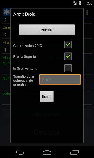 Cálculo de la potencia del acondicionador de aire screenshot 3