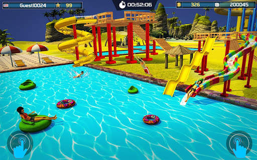 Uphill Water Slide Racing Adventure Game screenshot 1