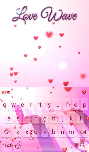 Love Wave Keyboard & Wallpaper स्क्रीनशॉट 2