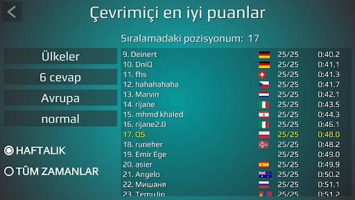 Dünya Haritası Sınav screenshot 8
