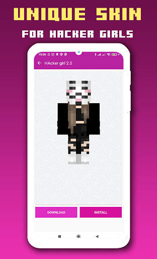 Hacker Girls Skin Minecraft PE screenshot 6