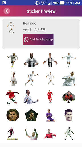 Ronaldo Stickers For Whatsapp screenshot 2