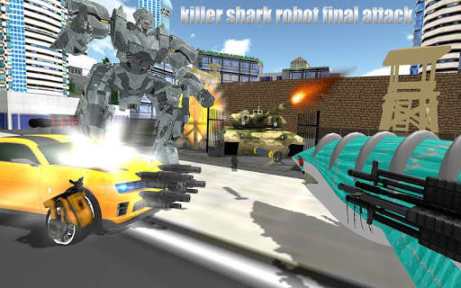 Warrior Robot Shark Game:Angry Shark Simulator App screenshot 22