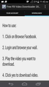 Free FaceBook Video Downloader screenshot 1