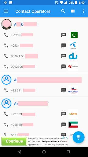 Contact-Mobile Operators screenshot 4